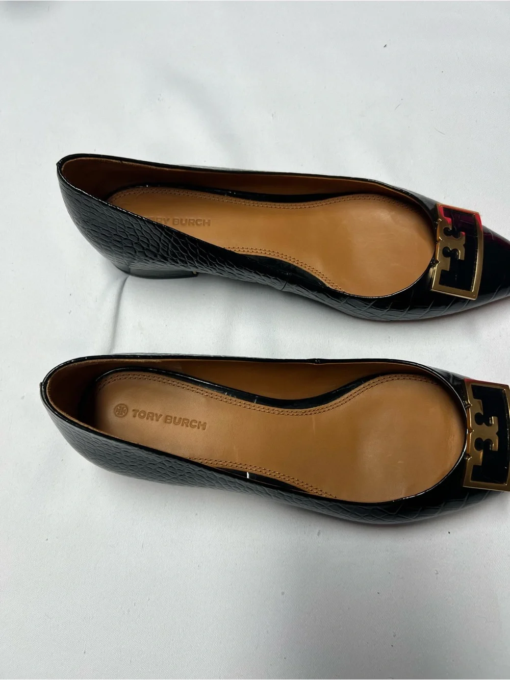 Tory Burch Gigi Pointy Toe Calf Leather/Suede Pumps Size 10 Medium